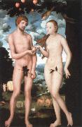CRANACH, Lucas the Elder adam and eve Spain oil painting reproduction